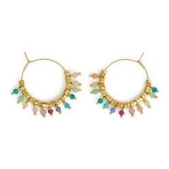 Tomfoolery Foresta Gemstone Hoop Earrings Sale