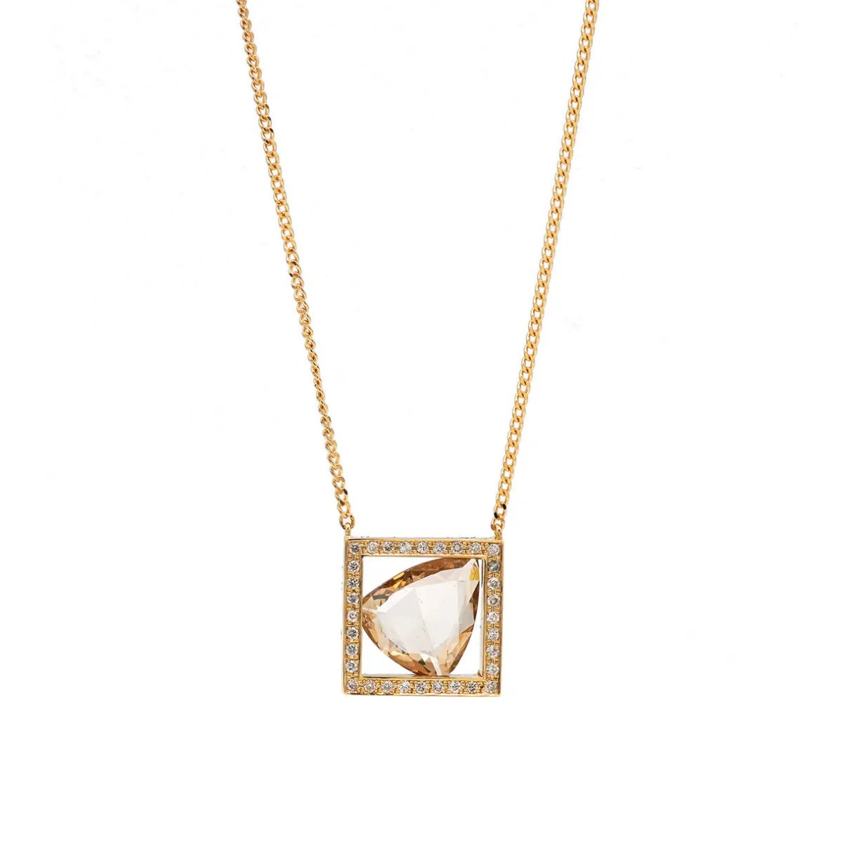 Tomfoolery Frame Rosecut Diamond Necklace Online