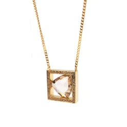 Tomfoolery Frame Rosecut Diamond Necklace Online