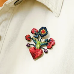 Tomfoolery Frida’s Flowers Beaded Sequin Brooch Online