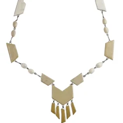 Tomfoolery Fringed Ceramic Necklace Sale