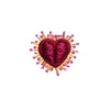 Tomfoolery Fuchsia Pink Mini Sparkle Heart Brooch Discount