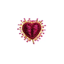 Tomfoolery Fuchsia Pink Mini Sparkle Heart Brooch Discount