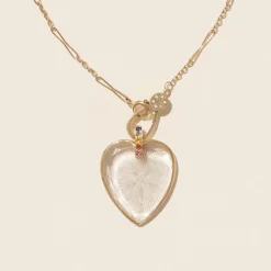 Tomfoolery Gabin N°1 Crystal & Rainbow Sapphire Heart Pendant(Out of Stock) Clearance