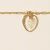 Tomfoolery Gabin N°2 Gold, Crystal & Sapphire Heart Necklace Sale