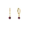Tomfoolery Garnet Gemstone Hoops Fashion