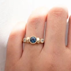 Tomfoolery Gea Blue Sapphire Five Stone Ring Online
