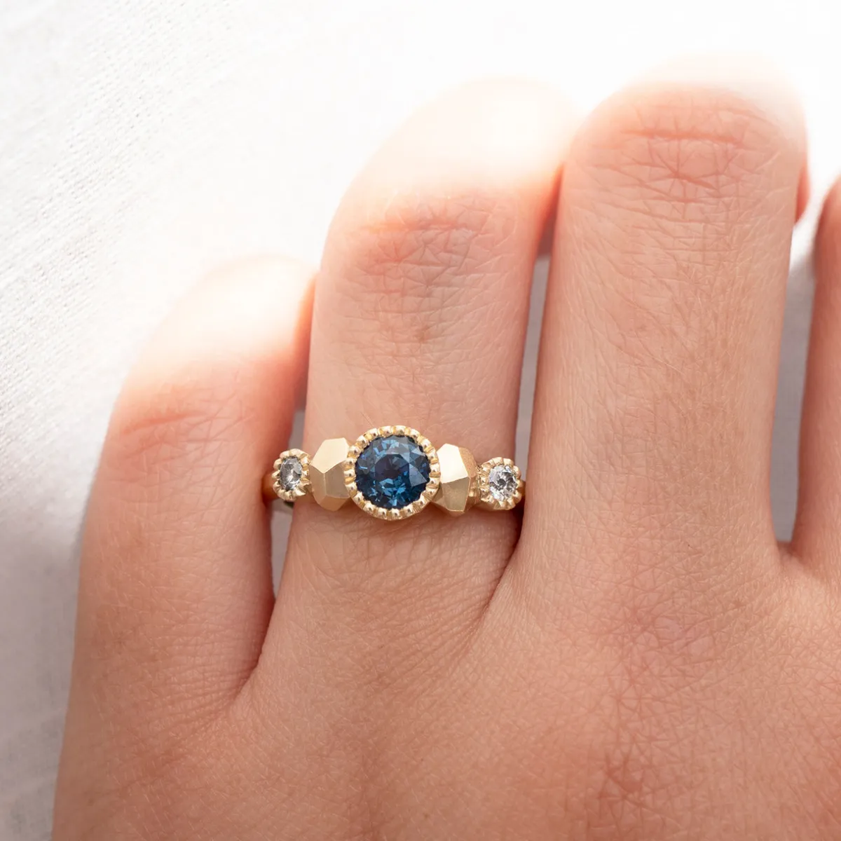 Tomfoolery Gea Blue Sapphire Five Stone Ring Online