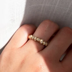 Tomfoolery Gea Diamond Half Eternity Band New