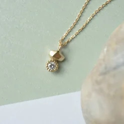 Tomfoolery Gea Duo Mini Necklace with Salt & Pepper Diamond Best