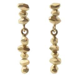 Tomfoolery Gea Gold Faceted Drop Earrings Discount