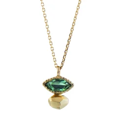 Tomfoolery Gea Marquise Necklace with Green Tourmaline Online