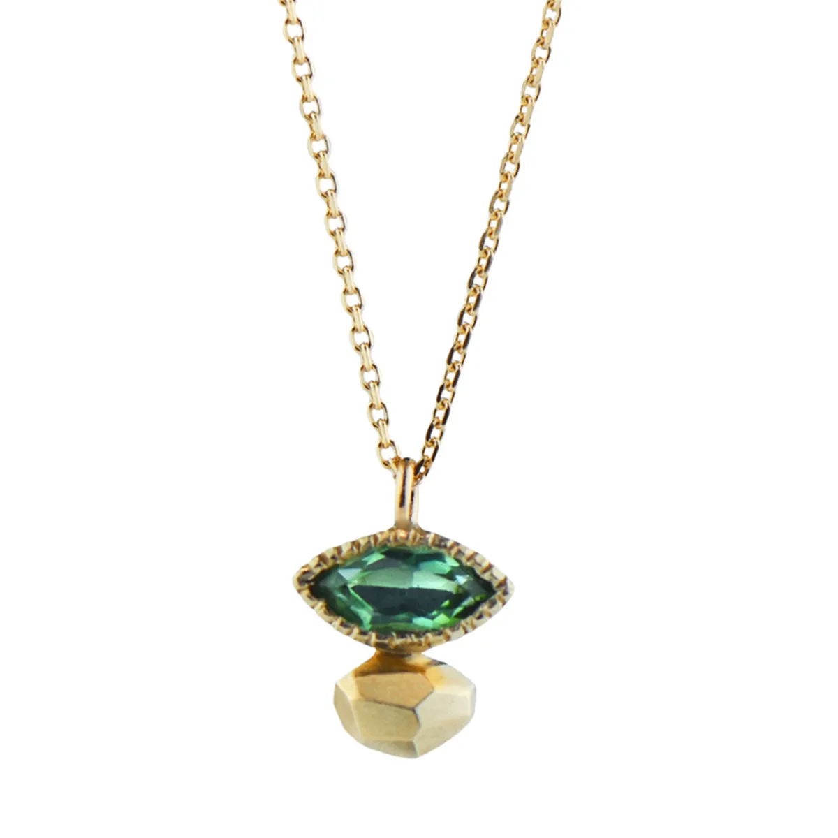 Tomfoolery Gea Marquise Necklace with Green Tourmaline Online