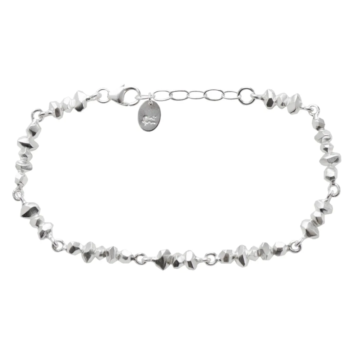 Tomfoolery Gea Silver Faceted Bracelet Online