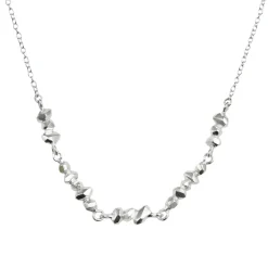 Tomfoolery Gea Silver Faceted Fragment Necklace New