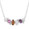 Tomfoolery Gea Trio Necklace in Silver with Tourmaline, Garnet & Amethyst Discount