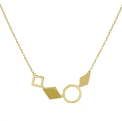 Tomfoolery Geometric Four Shape Necklace New