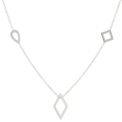 Tomfoolery Geometric Trio Shape Long Necklace New
