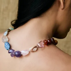Tomfoolery Georgetta Beaded Necklace Multi Discount