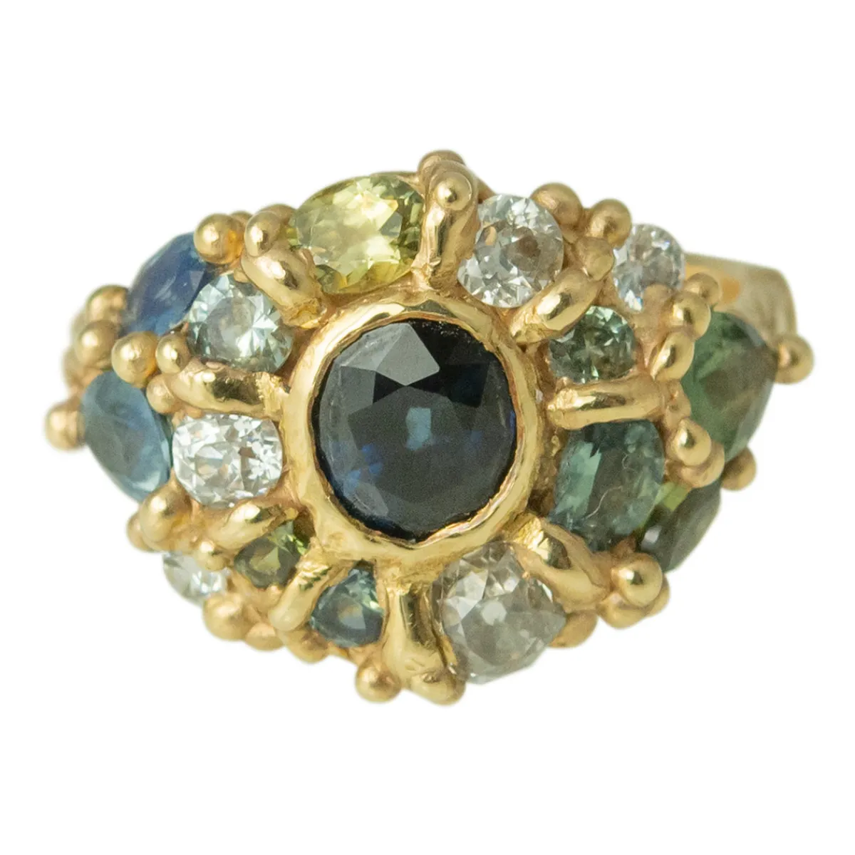 Tomfoolery Georgian Style Cluster Ring Hot