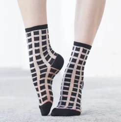 Tomfoolery Ginza Black Transparent Socks Best
