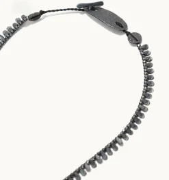 Tomfoolery Girasole Black Plated Silver Necklace New