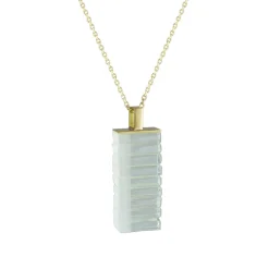 Tomfoolery Glass Long Cube Necklace Best