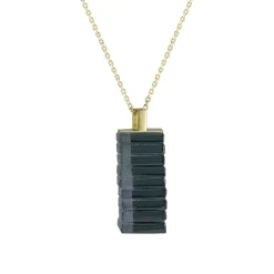 Tomfoolery Glass Long Cube Necklace Best