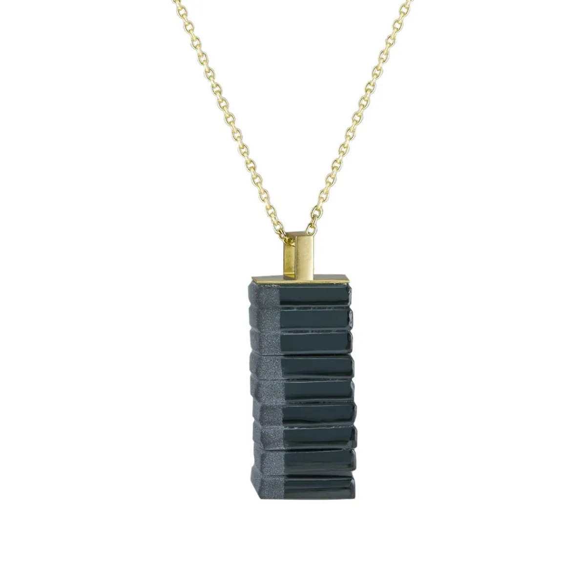 Tomfoolery Glass Long Cube Necklace Best