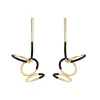 Tomfoolery Gold & Black Circle Butterfly Earrings Clearance