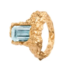 Tomfoolery Gold & Blue Topaz Paragon Gaze Ring Outlet