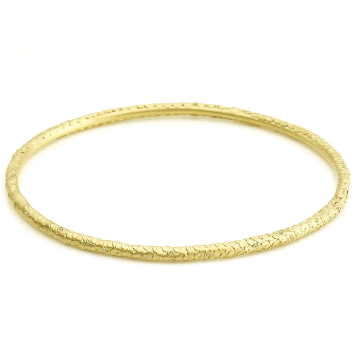 Tomfoolery Gold & Diamond Catkin Bangle Clearance