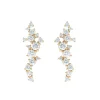 Tomfoolery Gold & Diamond Grand Scatter Cluster Studs Outlet