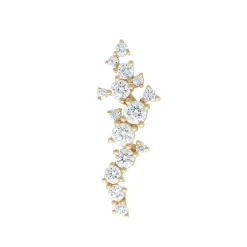 Tomfoolery Gold & Diamond Grand Scatter Cluster Studs Outlet
