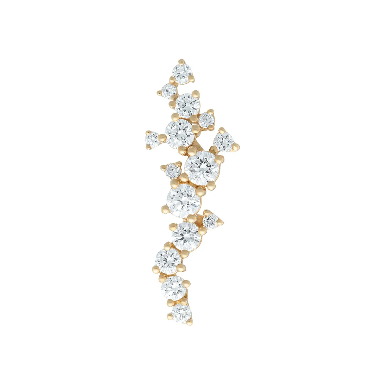 Tomfoolery Gold & Diamond Grand Scatter Cluster Studs Outlet