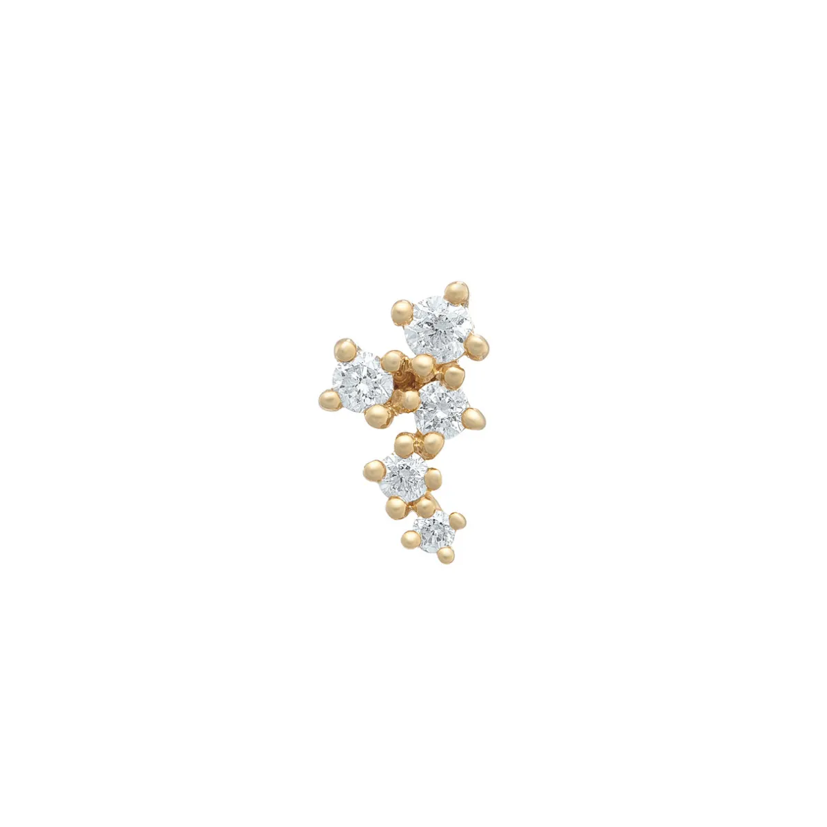 Tomfoolery Gold & Diamond Scatter Cluster Studs Best