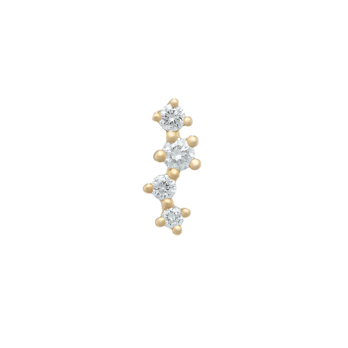 Tomfoolery Gold & Diamond Scatter Linear Studs Outlet