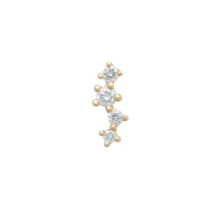 Tomfoolery Gold & Diamond Scatter Linear Studs Outlet