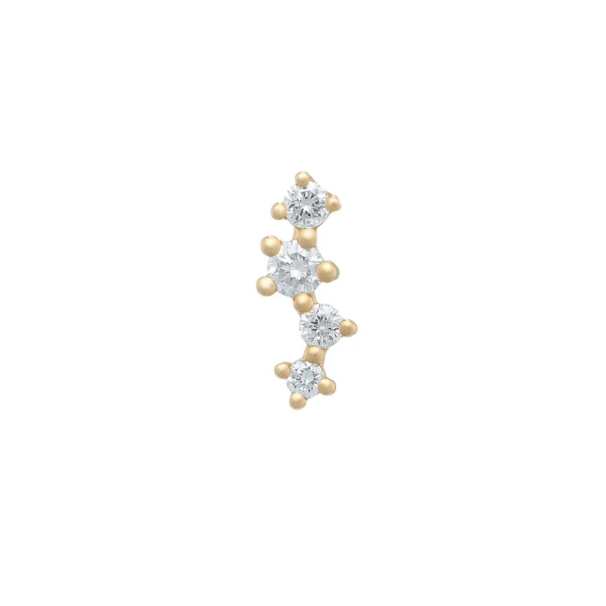 Tomfoolery Gold & Diamond Scatter Linear Studs Outlet