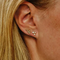 Tomfoolery Gold & Diamond Scatter Trio Studs Outlet