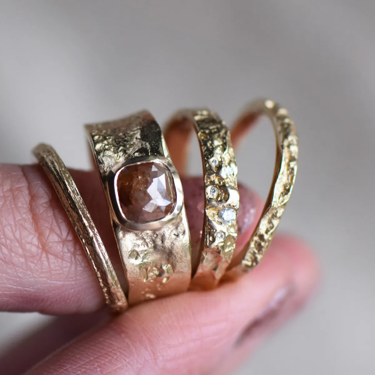 Tomfoolery Gold & Diamond Subtle Oak Band New