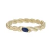Tomfoolery Gold & Marquise Blue Sapphire Twist Ring Best