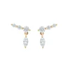 Tomfoolery Gold & Marquise Diamond Drop Studs Online