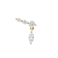 Tomfoolery Gold & Marquise Diamond Drop Studs Online