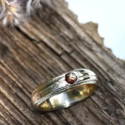 Tomfoolery Gold & Orange Diamond Oak Band Clearance