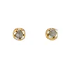 Tomfoolery Gold & Rough Diamond Round Studs Best