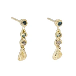 Tomfoolery Gold & Sapphire Fae Drop Earrings Outlet