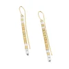 Tomfoolery Gold & Silver Cubicle Drop Earrings Discount