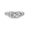 Tomfoolery Gold & Silver Portrait Cut Diamond Ring Outlet