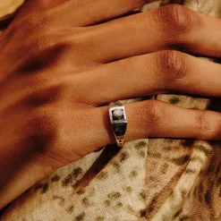 Tomfoolery Gold & Silver Portrait Cut Diamond Ring Outlet